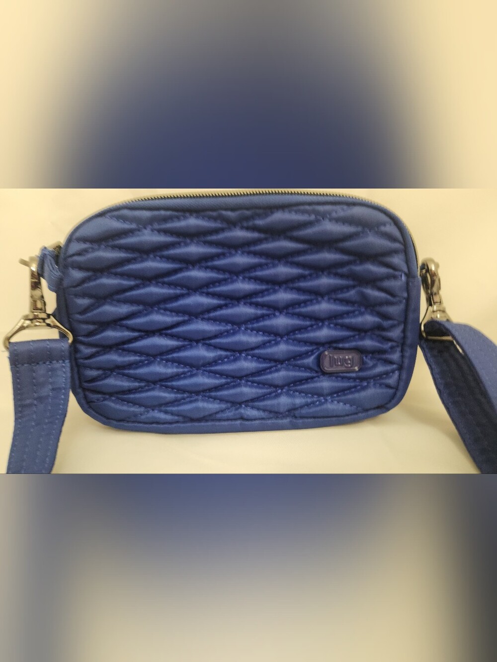 Lug Coupe Quilted Crossbody Bag - Royal Blue Like New - Picture 4 of 10